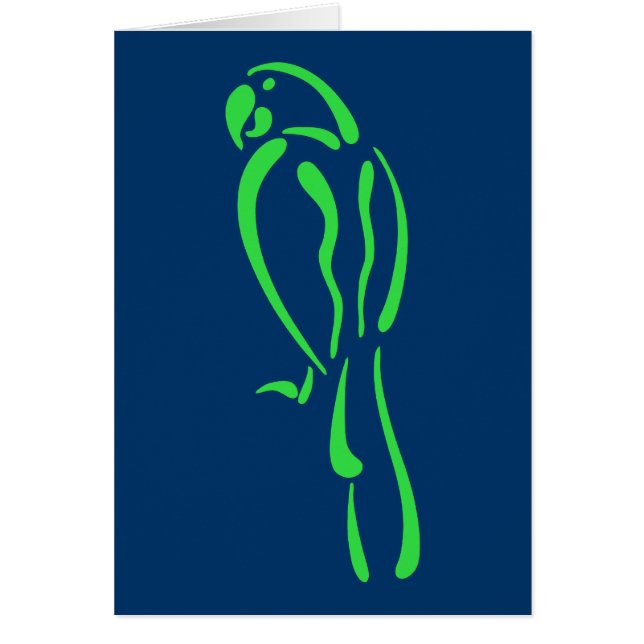 Cartão Macaw estilizado (Frente)