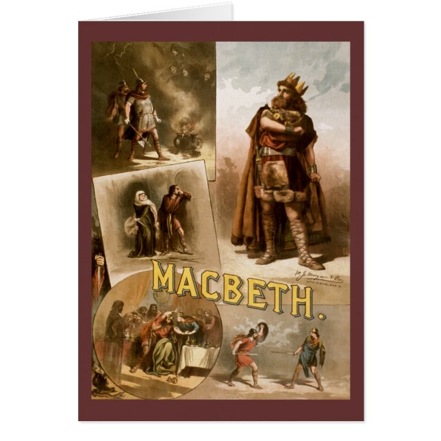 Cartão Macbeth, a peça de 1884 (Frente)