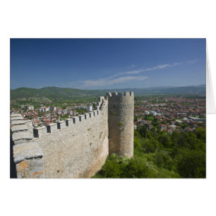 Cartão MACEDÔNIA, Ohrid. Castelo de Car Samoil /