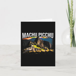 Cartão Machu Picchu Peru Viagem a caminhar suvenir dote