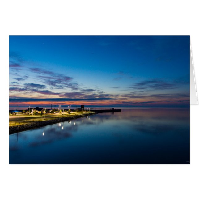 Cartão Mackinaw City Dawn (Frente horizontal)