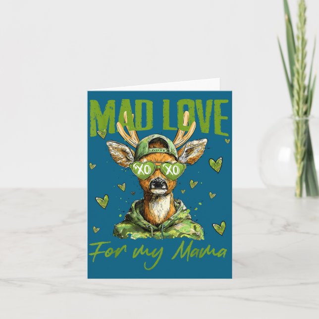 Cartão Mad Retro Love For My Mama Deer Hunting Happy Vale (Frente)