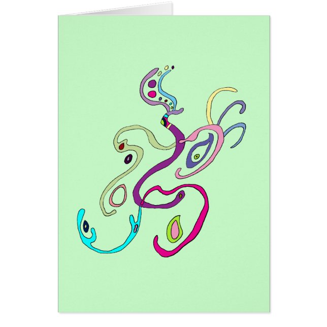 Cartão Madame Butterfly, Ilustração Gráfica (Frente)