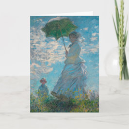 Cartão Madame Monet e seu filho Dia de as mães de arte