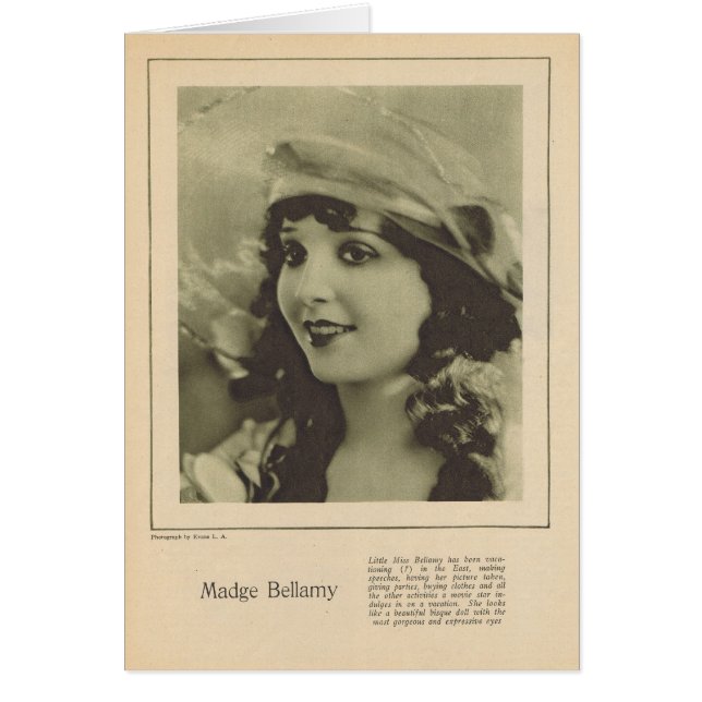 Cartão Madge Bellamy 1923 (Frente)