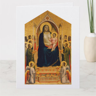 Cartão Madona Maestà de Ognissanti (Todos os Santos) de G