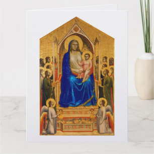 Cartão Madona Maestà de Ognissanti (Todos os Santos) de G