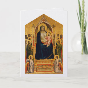 Cartão Madona Maestà de Ognissanti (Todos os Santos) de G