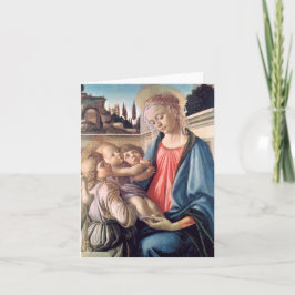 Cartão Madonna & belas artes de Botticelli dos anjos da