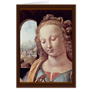Cartão Madonna com o cravo por Leonardo da Vinci
