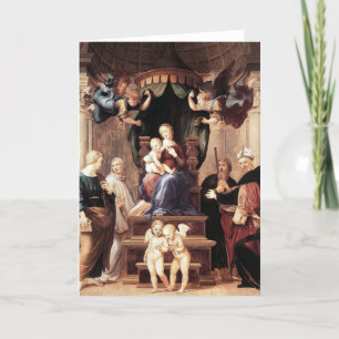 Cartão Madonna del Baldacchino - Raphael - c1506