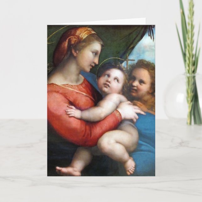 Cartão Madonna della Tenda - Raphael - c1513 (Frente)