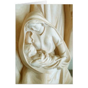 Cartão Madonna e criança