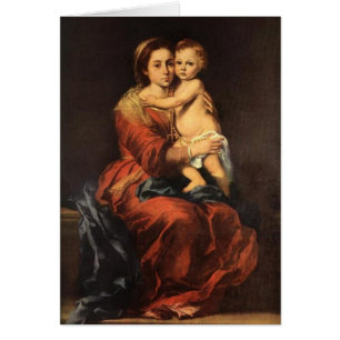 CARTÃO MADONNA E CRIANÇA
