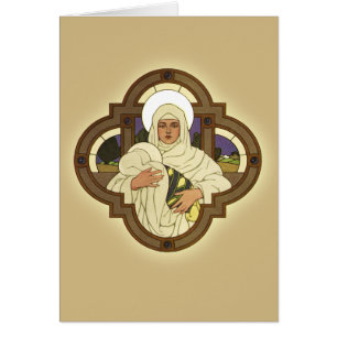 Cartão Madonna e criança