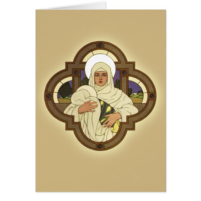 Cartão Madonna e criança (Frente)