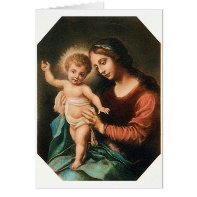 Cartão Madonna e criança (Frente)
