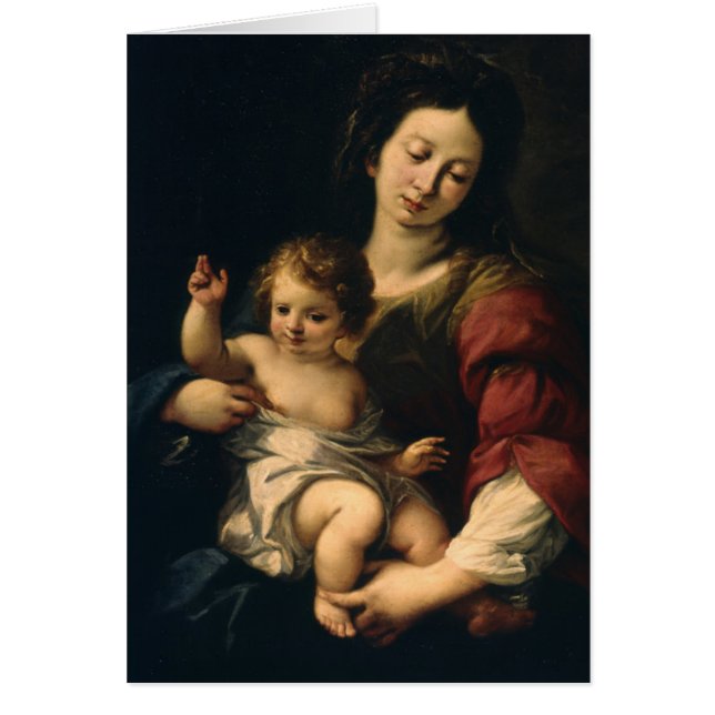 Cartão Madonna e criança (Frente)