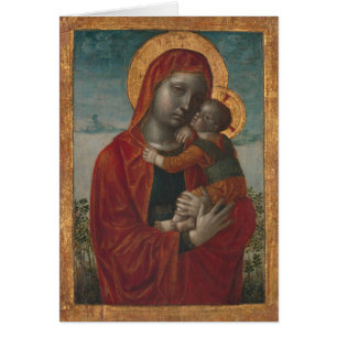 Cartão Madonna E Criança