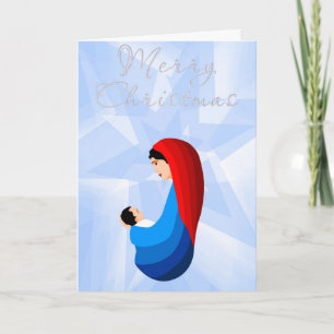 Cartão Madonna e Criança