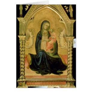 Cartão Madonna e criança, 1400