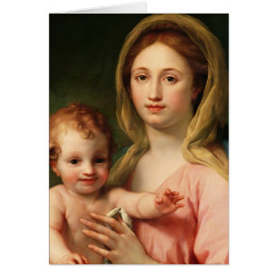 Cartão Madonna e criança com dois anjos, 1770-73