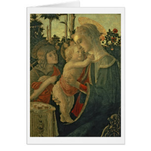 Cartão Madonna e criança com St John o baptista (óleo o