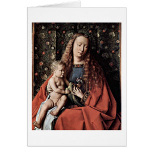 Cartão Madonna E Criança Por Johannes De Eyck