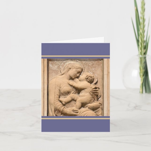 Cartão Madonna e Natal infantil (Frente)