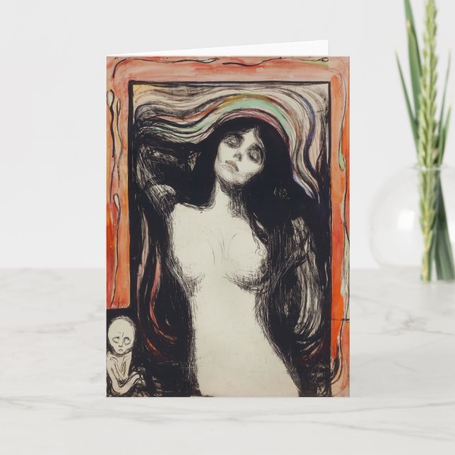 Cartão Madonna | Edvard Munch | (Frente)