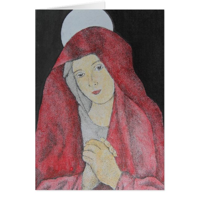 Cartão madonna no vermelho (Frente)