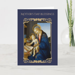Cartão Madonna of the Book by Botticelli Religious