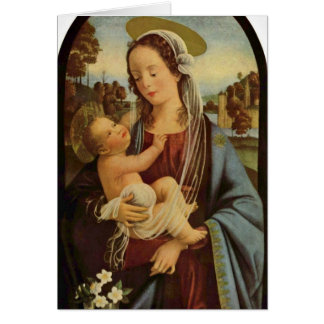 Cartão Madonna por Domenico Ghirlandaio