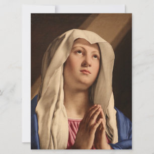 Cartão Madonna Praying (Virgem Maria) (Arte Cristã)