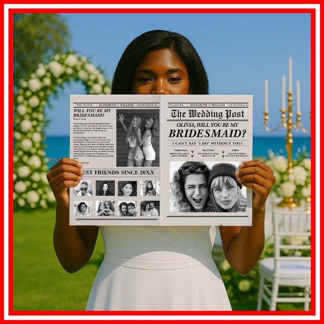 Cartão Madrinha de casamento Exclusiva de Newspaper de Pr (Criador carregado)