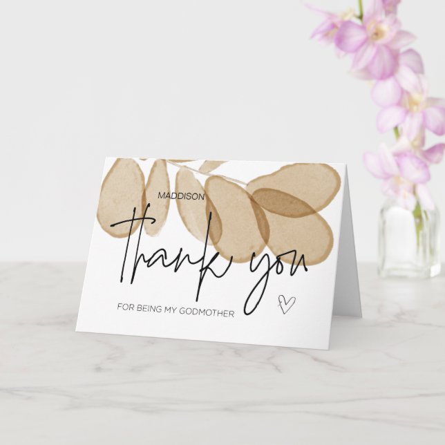 Cartão Madrinha Gift Obrigado por ser meu padrinho Ca (Orquídea)