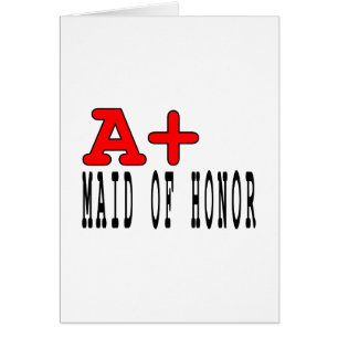 Cartão Madrinhas de casamento engraçadas: A+ Madrinha de