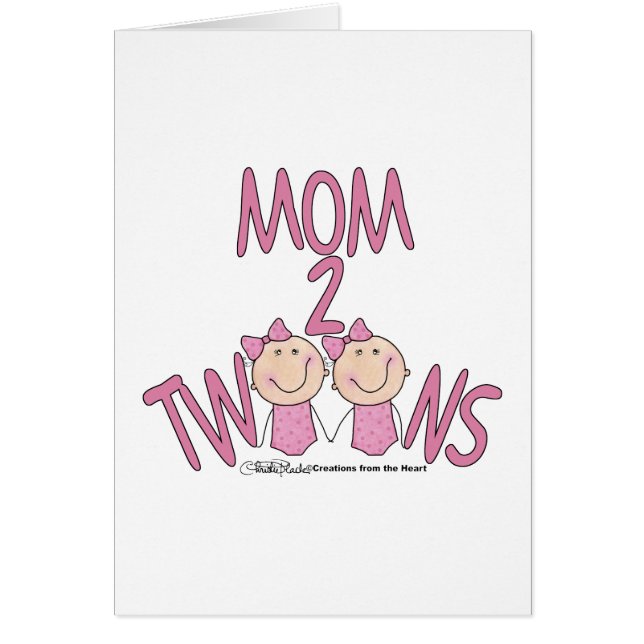 Cartão Mãe 2 Gêmeas (Frente)