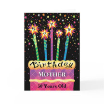 Mãe 50º Bolo de Aniversário