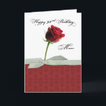 Cartão Mãe 92ª Rosa vermelha de aniversário<br><div class="desc">A expressão do amor vem em formas diferentes. Para você, você pode expressar seu amor pela sua mãe com este cartão que apresenta como rosa vermelha emergente na frente. Isto será perfeito para dar-lhe o 92º aniversário. Então, clique nesse botão de pedido para obter este cartão agora! (A fita é...</div>