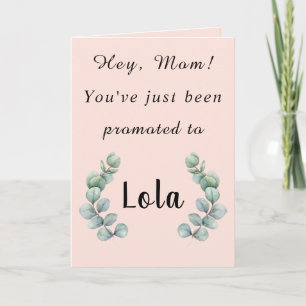 Cartão Mãe, acabaste de ser promovida a Lola Card