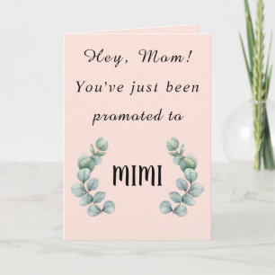 Cartão Mãe, acabaste de ser promovida para a MIMI Card