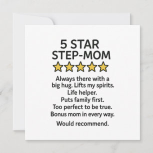 Cartão Mãe Adotiva 5 Estrelas