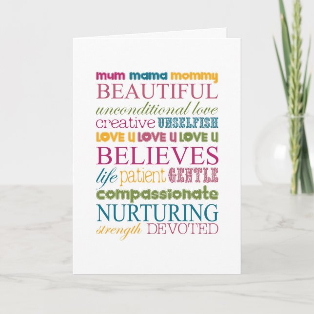 CARTÃO MÃE, AMIGO, RELATIVO AO DIA DE AS MÃES PARA TODOS (Frente)