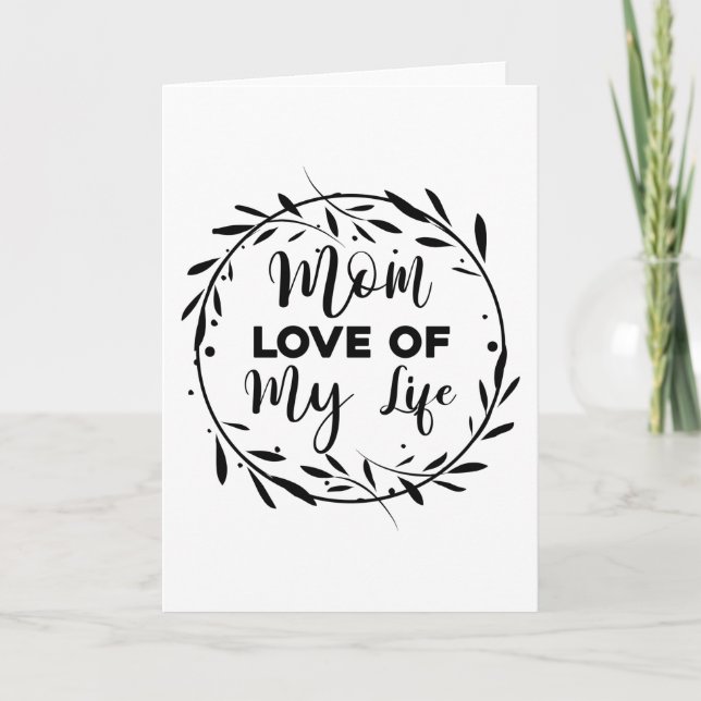 Cartão Mãe Amor da minha Vida (Frente)