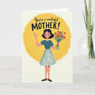 Cartão Mãe Amor Onda Floral