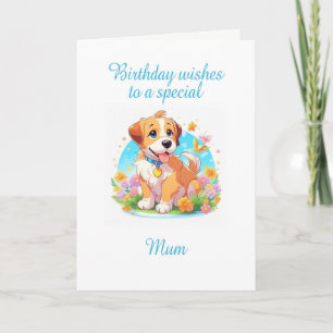 Cartão Mãe Aniversário Cachorro
