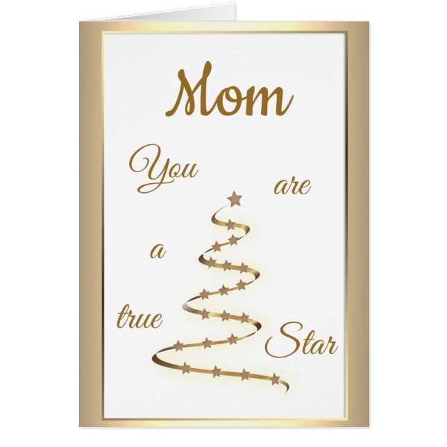 Cartão Mãe Aniversário design moderna de luxo (Frente)