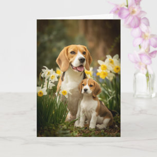 Cartão Mãe Beagle Dia das Mães Amor