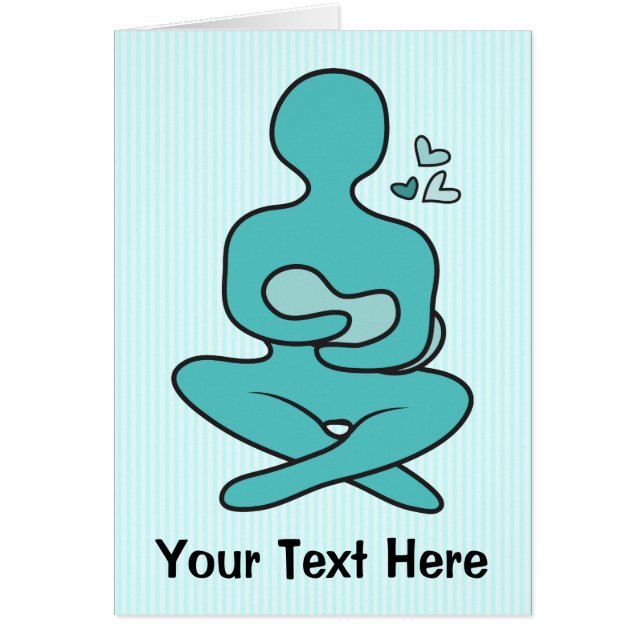 Cartão Mãe & bebê amamentando (Frente)